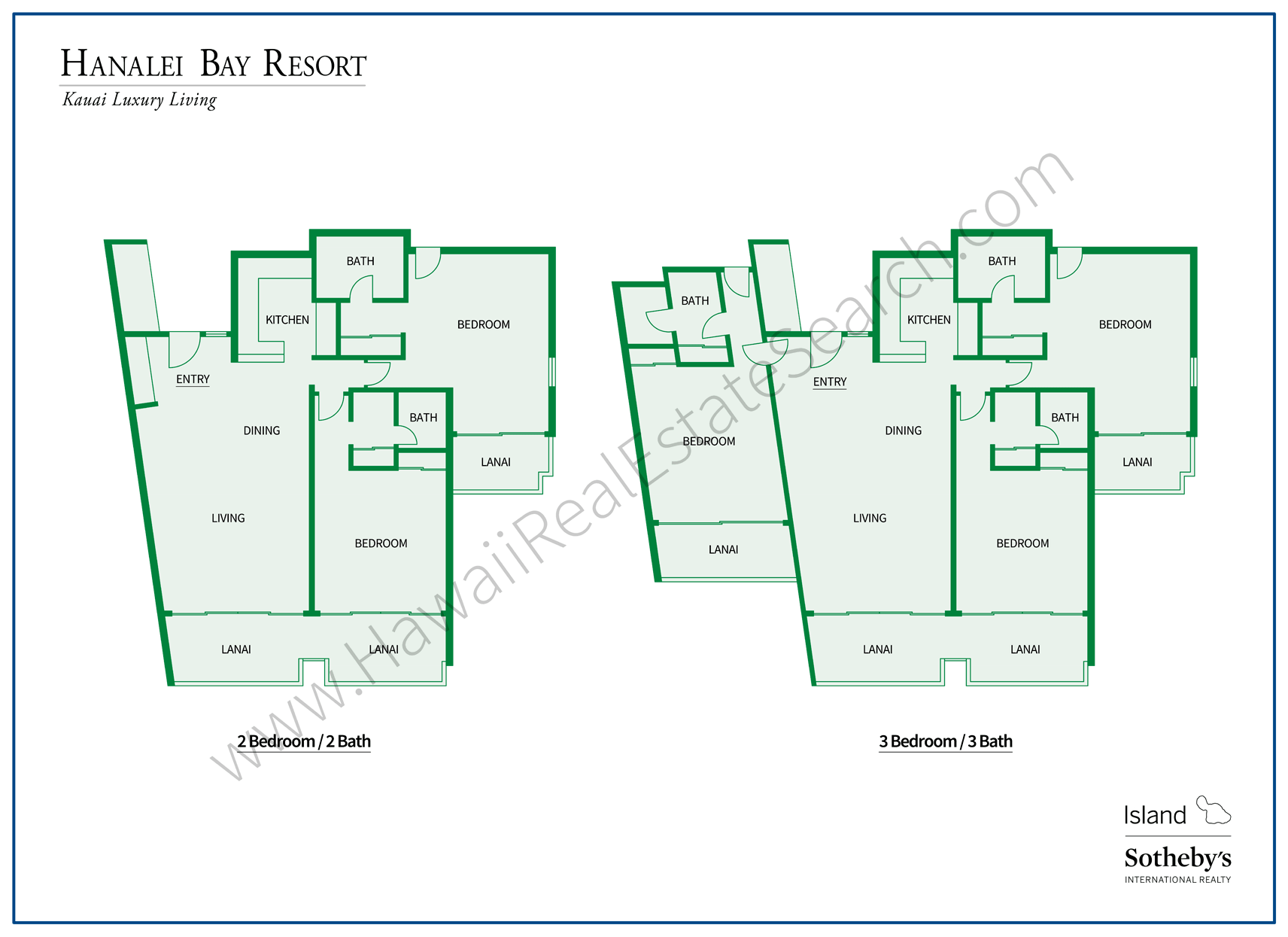 Floor Plans Hanale Bay Resort